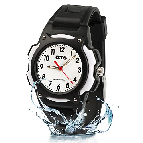 Edillas Montre Enfants Analogique Filles Garçons,50M étanche Montre-Bracelet de Natation Garder l'heure Précise Professeur Facile à Lire Apprendre l'heure Montre pour Enfants Cover