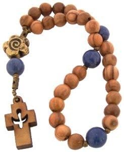 Olive Wood with Lapez Anglican Rosary (16cm or 6.3" Long)