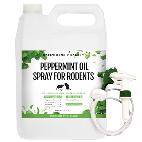 Kate's Home & Garden Peppermint Oil Spray for Rodents, Bat, Rat, Mice, 1gal