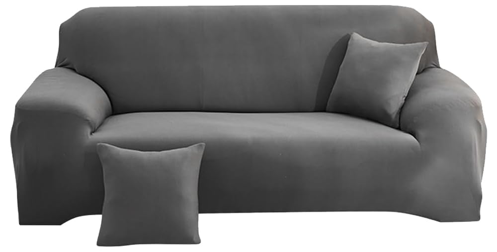 Sofa Covers, Anti-slip Oversized Stretchable Slipcover, All-inclusive Elastic Furniture Protector Sofa Cover for 3 people (Grey)
