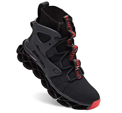 Hello Mrlin Men's Running Shoes Non Slip Athletic Tennis Walking Blade Type Sneakers Hip Hop Black #TOP1