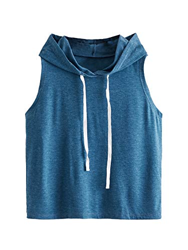 Image of SweatyRocks Women's Workout Tank Tops Sleeveless Running Athletic Hoodie Sports Gym Exercise Tops Dance Clothes