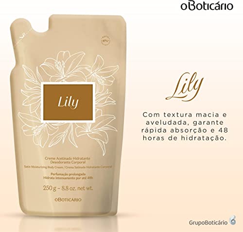 Refil Creme Acetinado Desodorante Hidratante Corporal Lily 250g