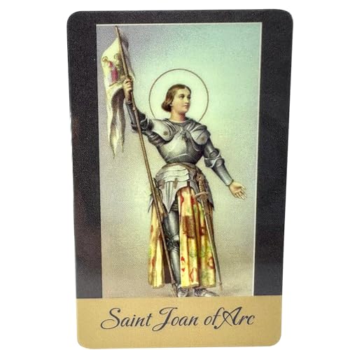 Westmon Works Joan of Arc Medal Set Italian Made Metal Medallion with USA Made Holy Prayer Card4