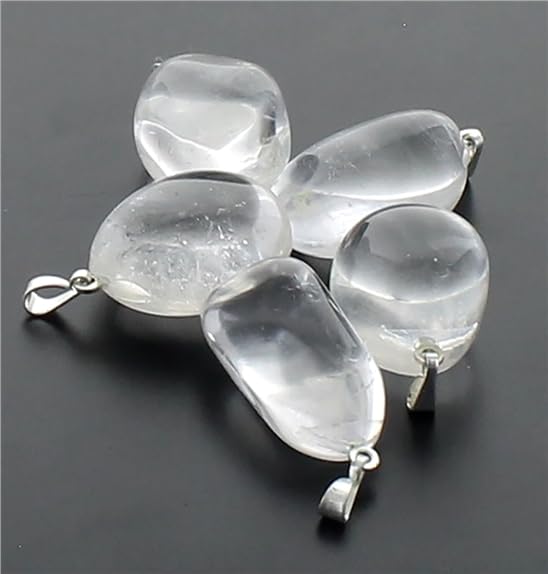 Pendentif pierre roulée - Cristal roche