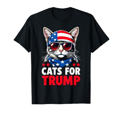 Gatos para Trump Funny Trump 2024 Camiseta