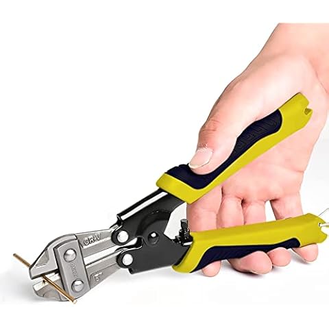 FOXIVO 8 Inch/210mm Bolt Cutter, Chicken wire cutters heavy duty, small metal cutter tool, wire fence pliers, with Soft Anti-Slip Handle Cover