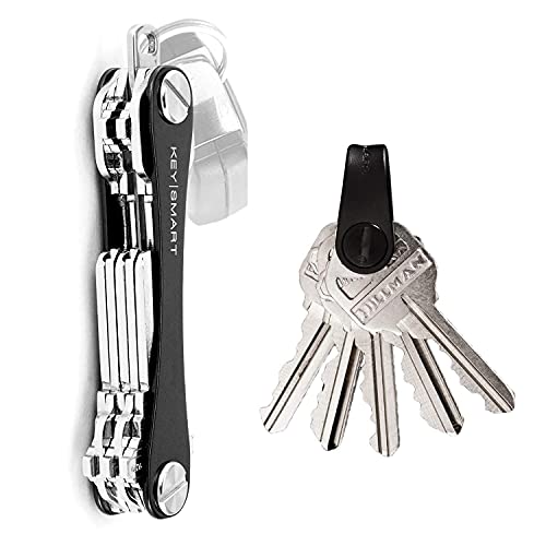 Keysmart Compact Key Holder And Keychain Organizer (Up To 14 Keys, Black) Bundle Mini - Compact Minimalist Expandle Key Holder (Up To 4 Keys, Black) #TOP23