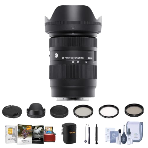 Sigma (�V�O�}) 28-70mm f/2.8 DG DN �R���e���|�����[�����Y Sony E�p Corel Mac�\�t�g�E�F�A�X�C�[�g�t�� 67mm�t�B���^�[�L�b�g �����Y�|�[�` �����Y�N���[�i�[ �N���[�j���O�L�b�g �����Y�L���b�v�e�U�[