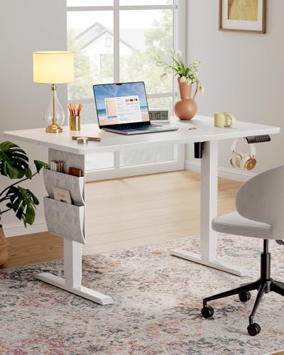 Image of Marsail 55x28 Electric Standing Desk Adjustable Height, Stand up Desk with Storage Bag for Home Office Computer Desk Memory Preset with Headphone Hook