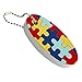 GRAPHICS & MORE Autism Awareness Diversity Puzzle Pieces Floating Keychain Oval Foam Fishing Boat Buoy Key Float
