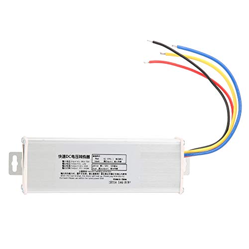 Conversor de Tensão DC 20A, Transformador Adaptador de Conversor de Tensão DC de 36 a 72V a 12V 20A