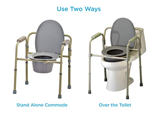 image for NOVA Medical Products Folding Commode, Over Toilet and Bedside Commode