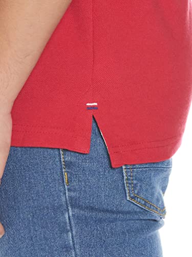 Image of Deniklo Men's Cotton Rich Half Sleeve Regular Fit Color Block Polo T-Shirt (Available in Plus Size)