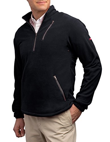 SCOTTeVEST Microfleece Pullover - 8 Pockets  Comfortable Travel Clothing BLK XL