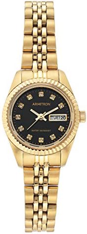 Armitron Women's Day/Date Crystal Accented Dial Metal Bracelet Watch, 75/2475