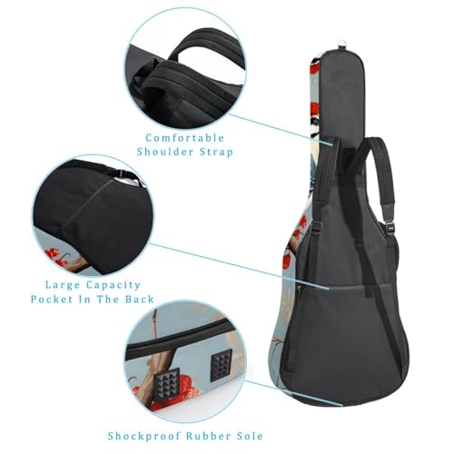 JRHEJTFZ Housse pour guitare acoustique de 1,9 cm d’épaisseur – Imperméable – Durable et élégant – Motif dessin animé – Pivert mignon, Multicolore., 42.9×16.9×4.7 in, Motif imprimé tendance - Les Beatles, Paul McCartney, John Lennon, RIngo Starr, George Harrison JRHEJTFZ Housse pour guitare acoustique de 1,9 cm d'épaisseur - Imperméable - Durable et élégant - Motif dessin animé - Pivert mignon, Multicolore., 42.9x16.9x4.7 in, Motif imprimé tendance – Image 4