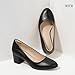IDIFU Black Heels Women's Pumps Closed Round Toe Low Block Chunky Heels Short Small Thick Homecoming Work Prom Dress Shoes for Women Comfort Cute Dressy Formal Classic Pumps Shoes(Black Pu, 8.5)