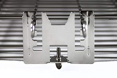 OneGrill Stainless Steel Universal Grill Rotisserie Spit Rod Flat Basket (Fits 5/16 Inch Square, 3/8 Inch Square, & 1/2 Inch Hexagon Spit Rods) - Thumbnail 4