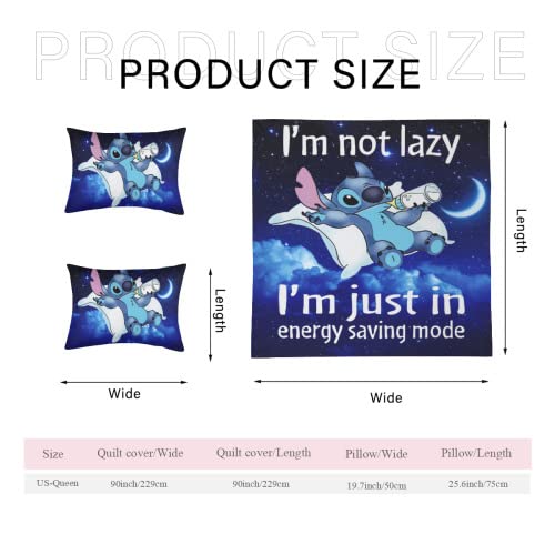 Nflikt Cute Bed Duvet Cover Anime Cartoon Bedding Sets 3D Printed Lightweight 3 Piece Comforter Sets, 1 Duvet Cover And 2 Pillow Shams For Kids Boys Girls Twin Size #TOP1