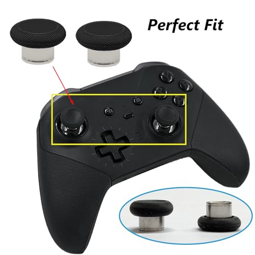 Image of 2 Pack Elite 2 Controller Short Thumbsticks Replacement for Xbox Elite Series 2 Controller,0.39in Standard Height Concave Magnetic Analog Short Joysticks Replacement for Elite Series 2 Core (Black)