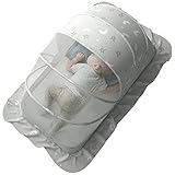  Netz für Kinderwagen - Kinderwagen-Netzabdeckung, faltbar, atmungsaktiv - Kinderwagennetzbezug, doppelter Kinderwagenbezug, Kinderwagennetz für Kinderwagen, Stubenwagen, Wiegen, Mgichoom