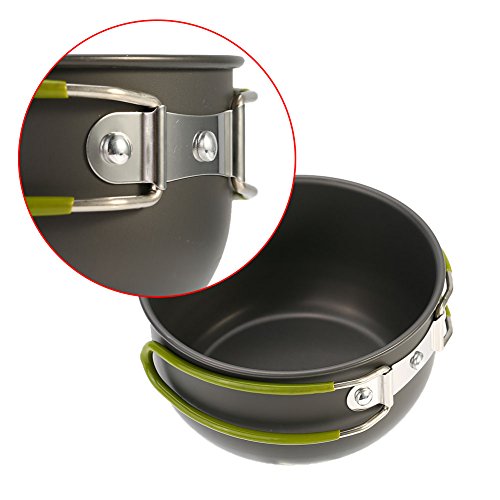 Conjunto de panelas de liga de alumínio dobrável Resistance Rub Resistance Conjunto de panelas de ma