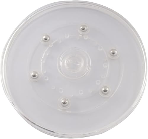 Paquete de 1 plato giratorio de acrílico Lazy Susans de 5 pulgadas, bandejas giratorias redondas con rodamientos de bolas de acero para organizador