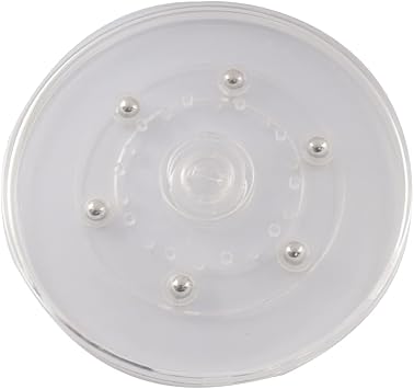 Acrylic Lazy Susan Turntable 5" Swivel Stand Round Rotating Tray with Steel Ball Bearing Spice Organizer for Cake Decorating and Other Storage Items
