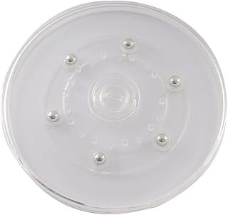 1 Pack Acrylic Lazy Susans Turntable 5 Inch Swivel Stand Round Rotating Trays with Steel Ball Bearings for Spice Organizer, Cake Decorating and Other Storage Items