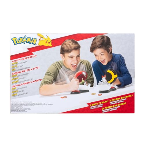 Pokémon Surprise Attack Game - 5.1 cm Larvitar und Scorbunny mit Poké-Ball und Ultra-Ball Plus 6 Angriffsscheiben