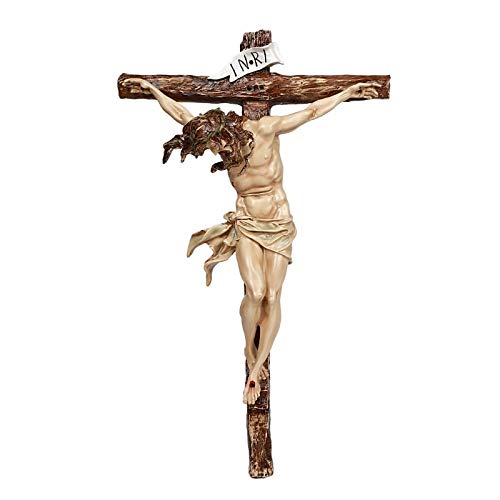 Pacific Giftware - Crucifijo de pared de resina de Jesús, 50,8 cm, decoración del hogar