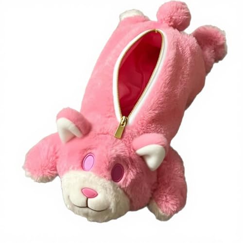 #rémunéré #Amazon<br>Trousse de maquillage en peluche de dessin animé – Trousse de maquillage multi usage douce et pelucheuse pour femme grande trousse de toilette de voyage jolie trousse à crayons idée cadeau