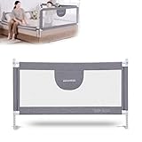 Picture of MBQMBSS 58'' Bed Guard Rail for Toddlers, Toddler Bed Rail - Fit for Wide Side of Queen Bed, Baby Bed Rail Guard, Bed Rails for Kids with Double Safety Lock & Extra Y-Shaped Reinforcement Strap