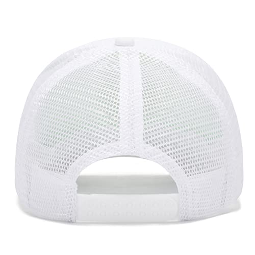 Sinsinfuns Kids Toddler Baseball Hat Cute Trucker Hat Retro Mesh Baseball Cap For Boys Girls White #TOP1