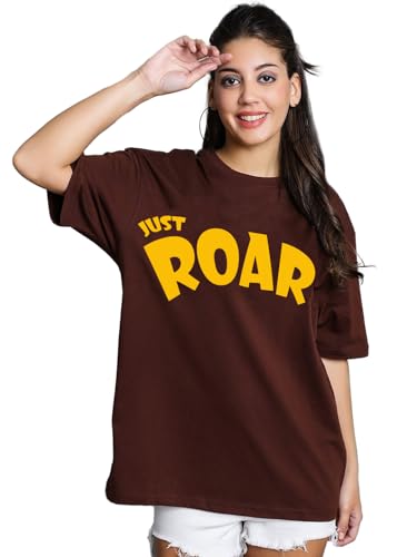Image of LEOTUDE Women's Cotton Regular Fit Half Sleeve Oversized Tshirt, Round Neck Longline Drop Shoulder | ful Printed Combo T-Shirt (Pack Of 3)