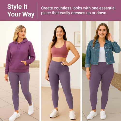 Image of SATINA High Waisted Leggings for Women - Comfortable and Stretchy in Versatile Sizes and Colors