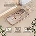 Misea Magnetic for iPhone 16 Pro Max Case Compatible with MagSafe [Never Yellowing] [Military Grade Drop Protection] Full Camera Lens Protector Plating Soft Clear Phone Case for Women 6.9
