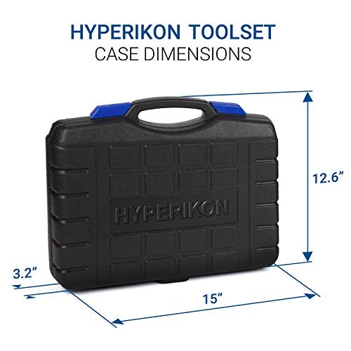 Hyperikon Household Tool Set, 102 Pieces, Home Repair Tool Kit, Storage Case Included
