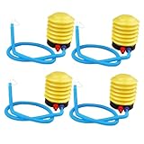 Alipis 4 Stück Fußluftpumpe Balgpumpe mit Doppelventil für Luftmatratzen Yogabälle und Aufblasbare Produkte Tragbare Fußpumpe ohne Strom für Camping und Freizeit Robust und Einfach zu