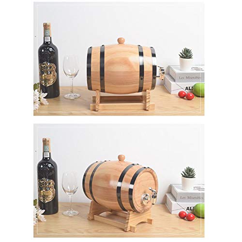 GUTYRE Barril de carvalho, 1,5 L / 3 L / 5 L Barril de armazenamento de carvalho para armazenar seu