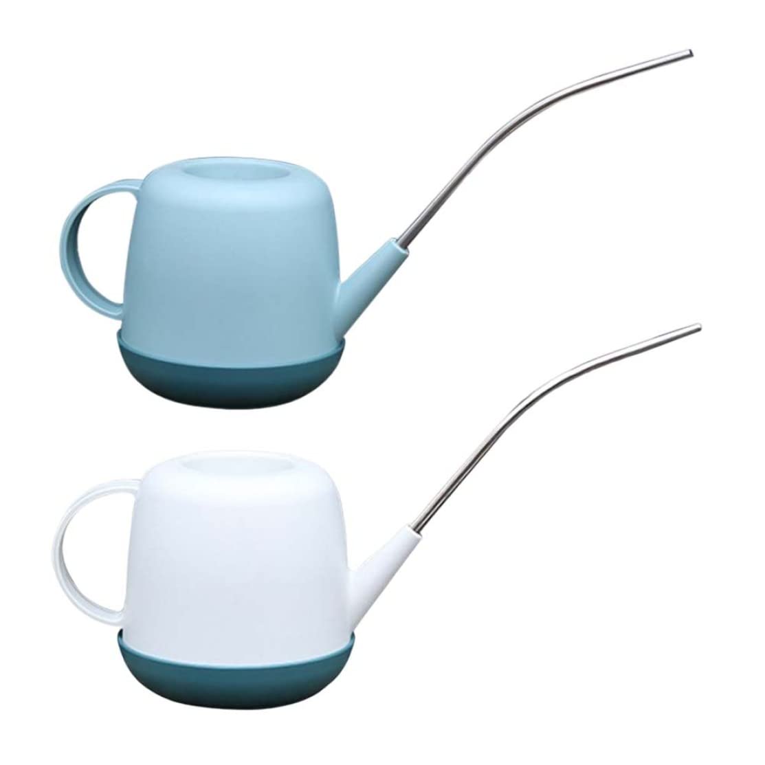Gießkanne für den Außenbereich Gießkanne for draußen, Gießkanne for drinnen Gießkannen Gießkannen Blumen Gießkanne Kleiner Wasserkocher mit langem Ausguss for Pflanzen im Freien und drinnen 1L Weiß(Bl