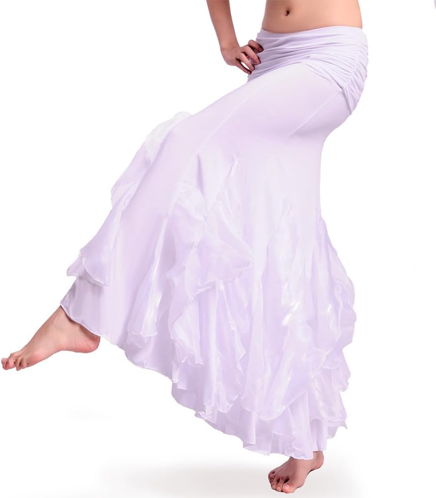 ROYAL SMEELA Women's Skirt Belly Dance Costume for Women Dancing Dress Ruffle Wrap Skirt Sexy Party Bellydance Skirts