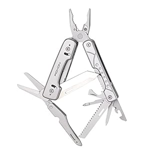 ROXON S802 16 in 1 Multitool Phantom Updated Version Multi Tool Pliers and scissors with Replaceable Knife and Wire Cutte (S802S)