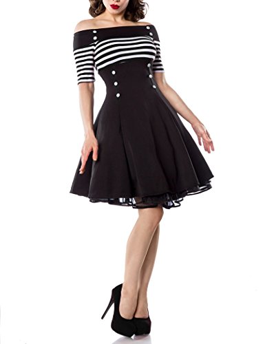 Belsira - Robe - Ajourée - Uni - Manches Courtes - Femme Multicolore Multicolore X-Small - - Small