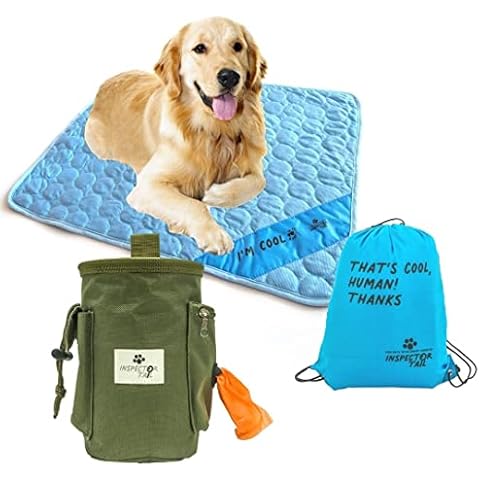 INSPECTOR TAIL Dog Kit | Treat Pouch + Cooling Mat w String Bag | Supplies for Small Medium & Large Pets Cover