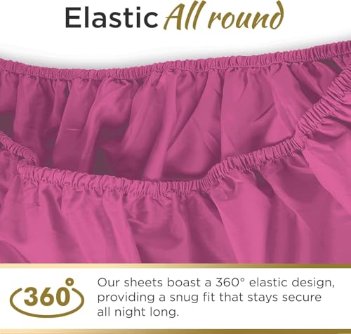 Image of DESTINY CRESCENT BEDDING Hospital Twin Extra Long 100% Cotton Jersey Sheet Set - Soft and Comfy Twin XL Pink