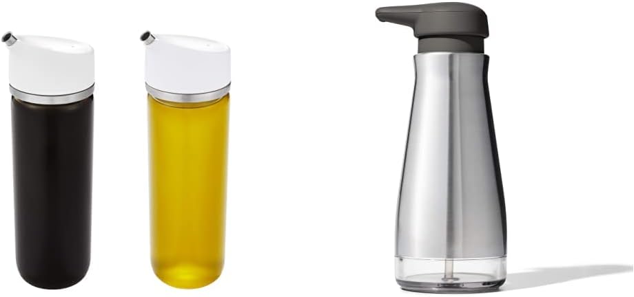 Good Grips Precision Pour Glass Dispenser Set & Good Grips Stainless Steel Soap Dispenser