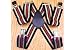 Yosoo Men's 50mm Wide Suspenders 3 Style Gentle Plain Heavy Duty brace Elastic (Striped)