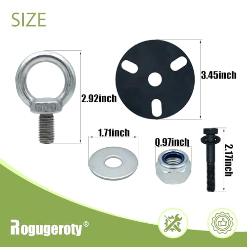 Image of Heavy-Duty Outboard Engine Lifting Ring Tool Kit Compatible with Evinrude, Johnson, BRP, and ETEC Motors - Marine-Ready Hoist Eye with Adapter, Bolts & Washers for Engine Removal